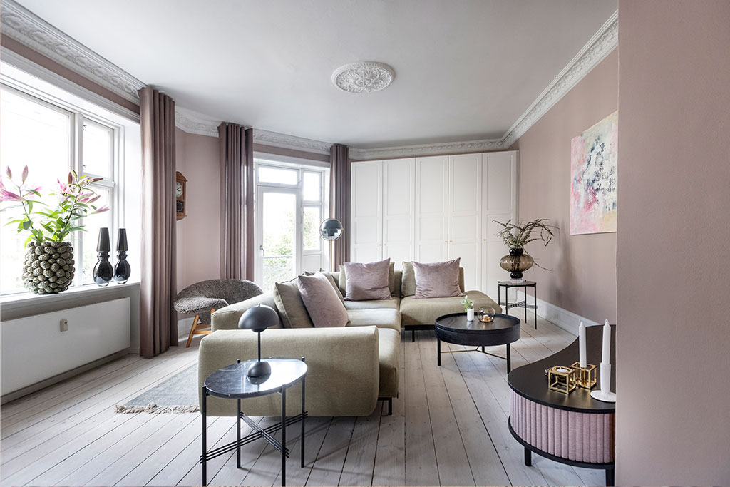  Efter-billede: Stue på Frederiksberg med nordisk design efter stor renovering – Galleri af indretningsprojekter.